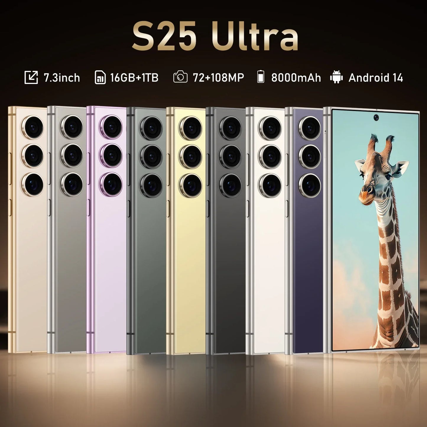 NEW S25 Ultra HOT 2025 original intelligent 5G dual card dual standby Android 14 system global version 8000mAh battery