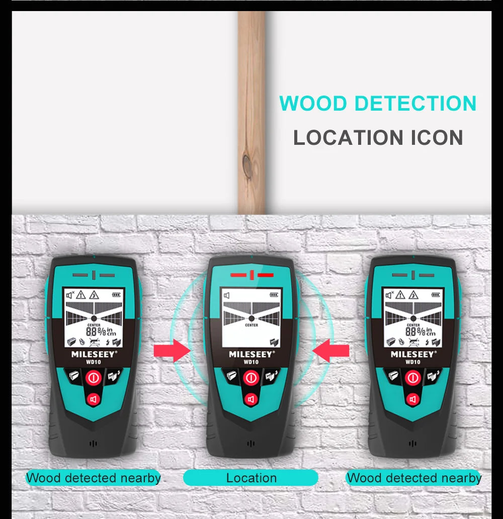 Digital Wall Metal Scanner Handheld Multifunction Professional Wall Detector Metal Wire Cable PVC Water Pipe Finder Scanner