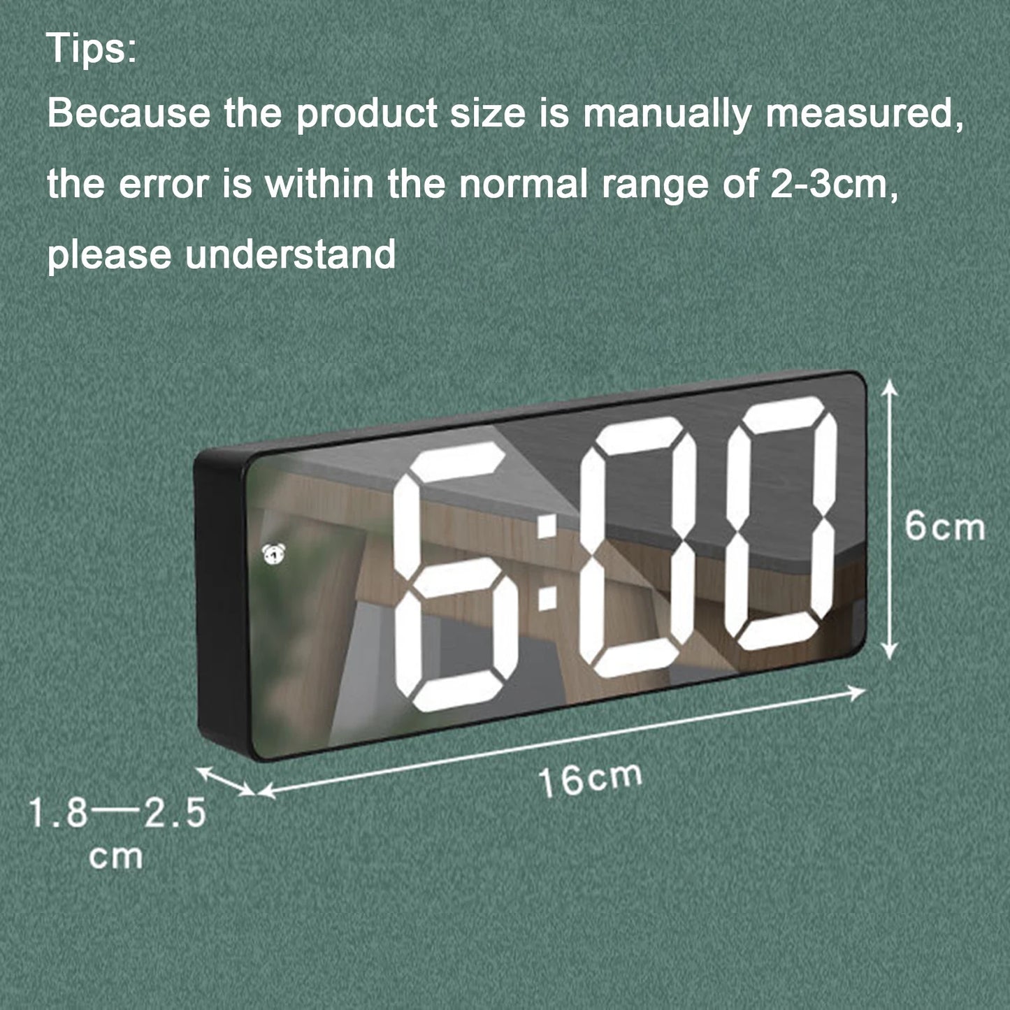 Wall-mounted Digital Wall Clock With Remote Control Large Wall Clocks Temp Date Week Display Power Off Dual Alarms Table Clock