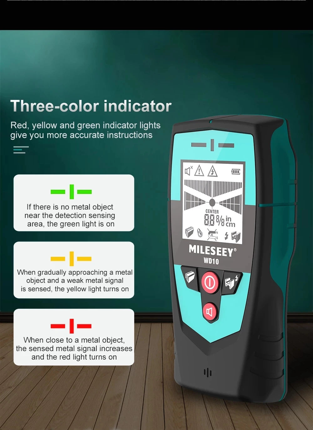Digital Wall Metal Scanner Handheld Multifunction Professional Wall Detector Metal Wire Cable PVC Water Pipe Finder Scanner