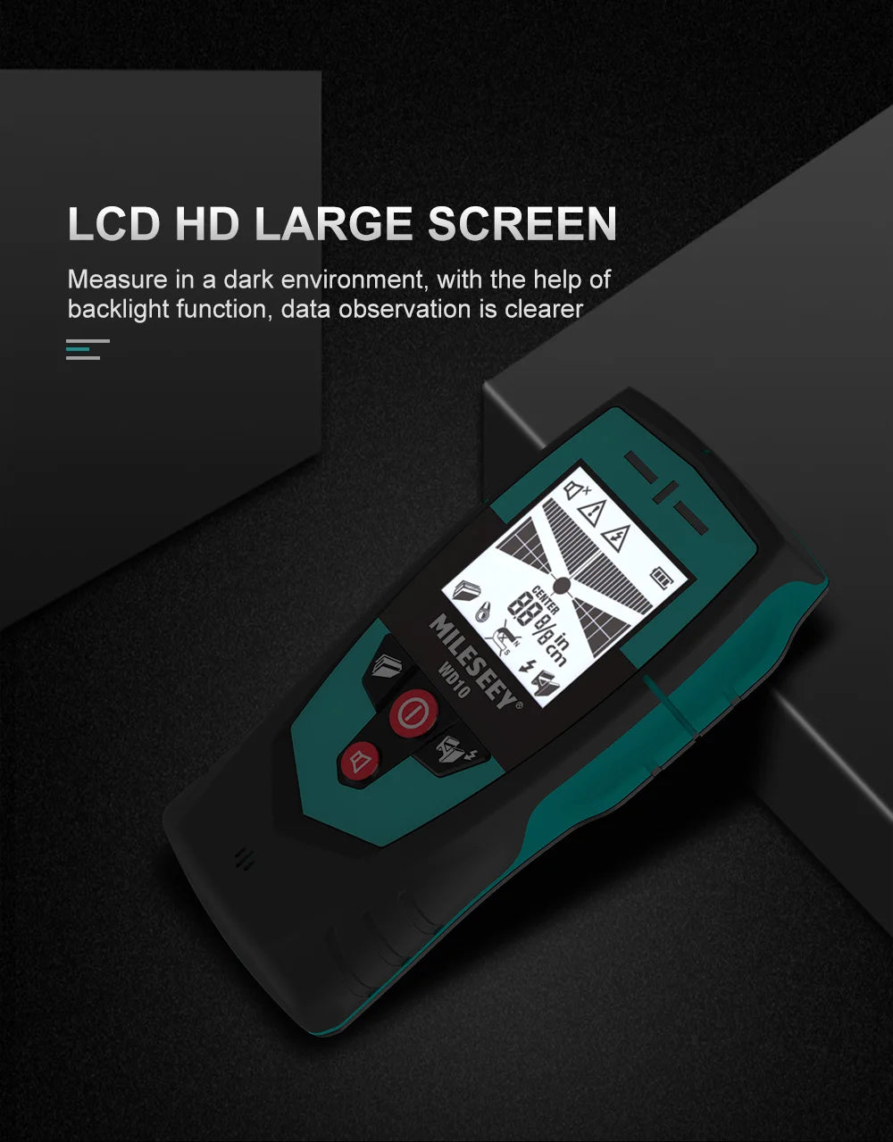 Digital Wall Metal Scanner Handheld Multifunction Professional Wall Detector Metal Wire Cable PVC Water Pipe Finder Scanner