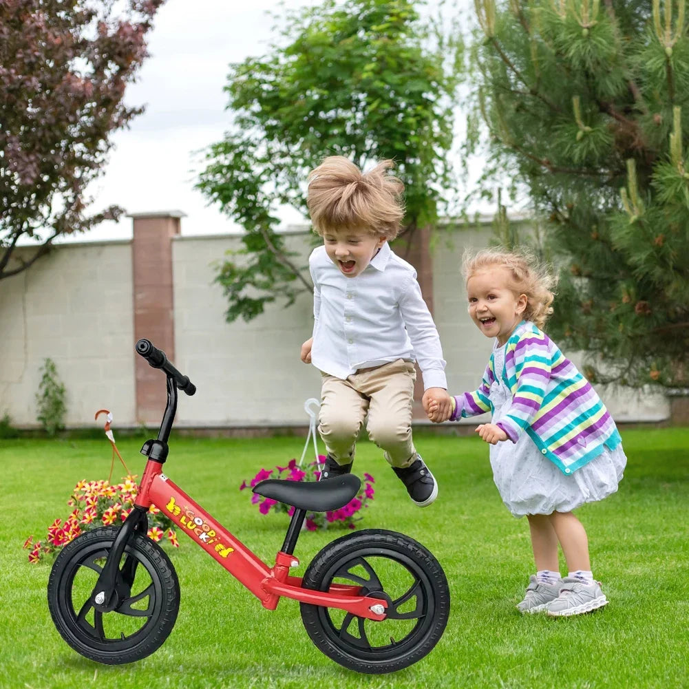 Kids Balance Bike Funny Toddler Training Bicycle Safe No Pedal Bike 12 In Wheel No Pedal Training Bicycle Gifts for Kids