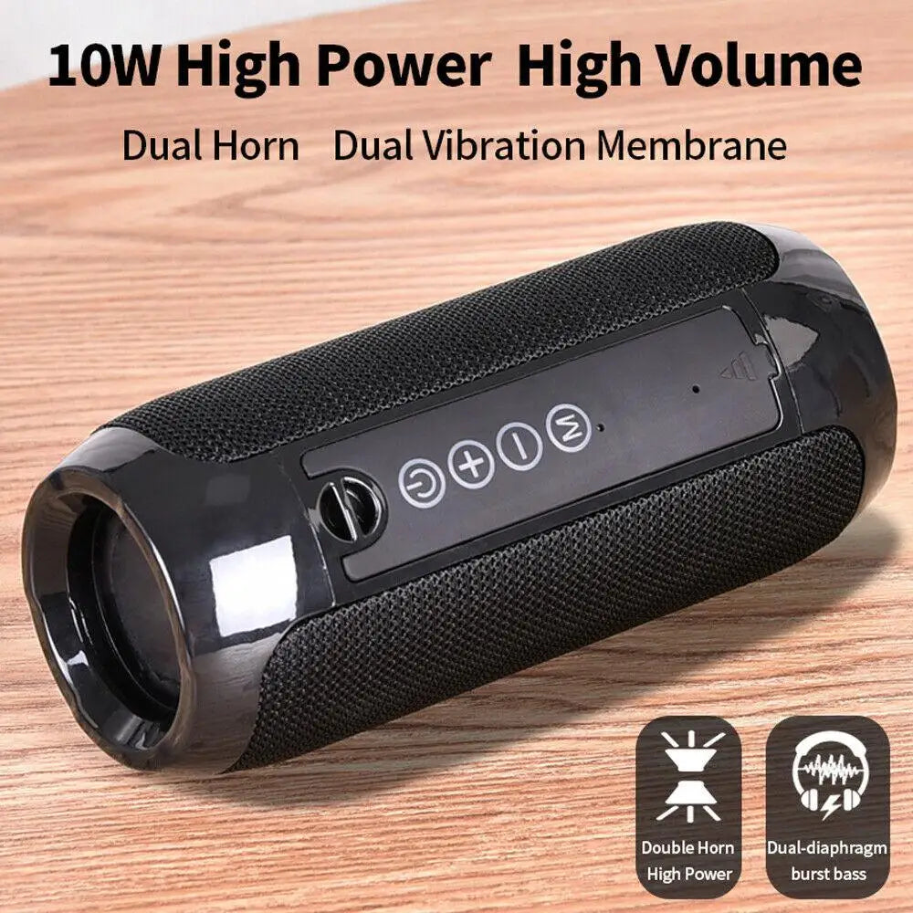 TG117 Outdoor Bluetooth Speaker Portable Wireless Speaker Column Dual Bass Sound Bar Subwoofer Music Player Loudspeaker FM Radio