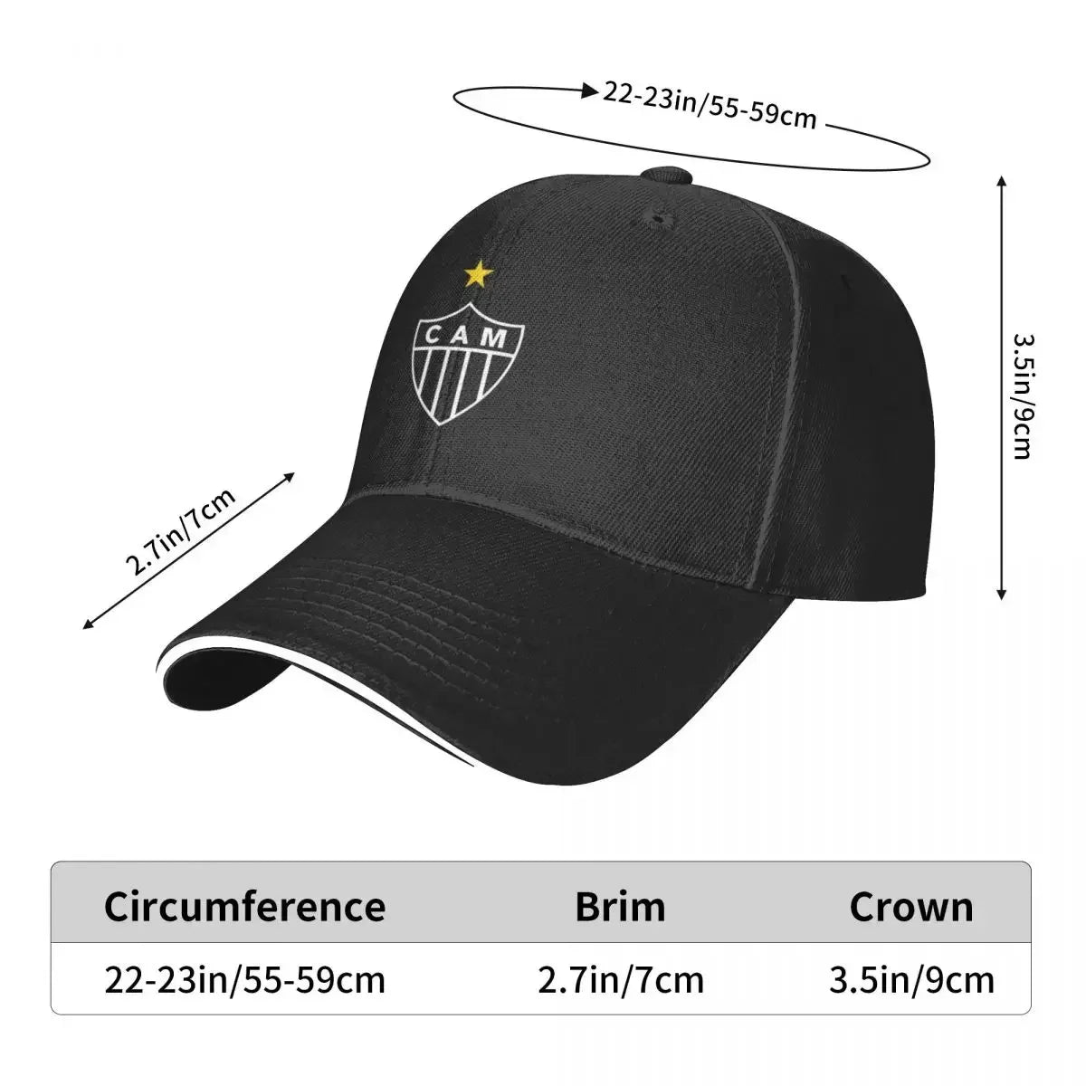 Clube Atlético Mineiro Baseball Cap dad hat Mountaineering Man Women's