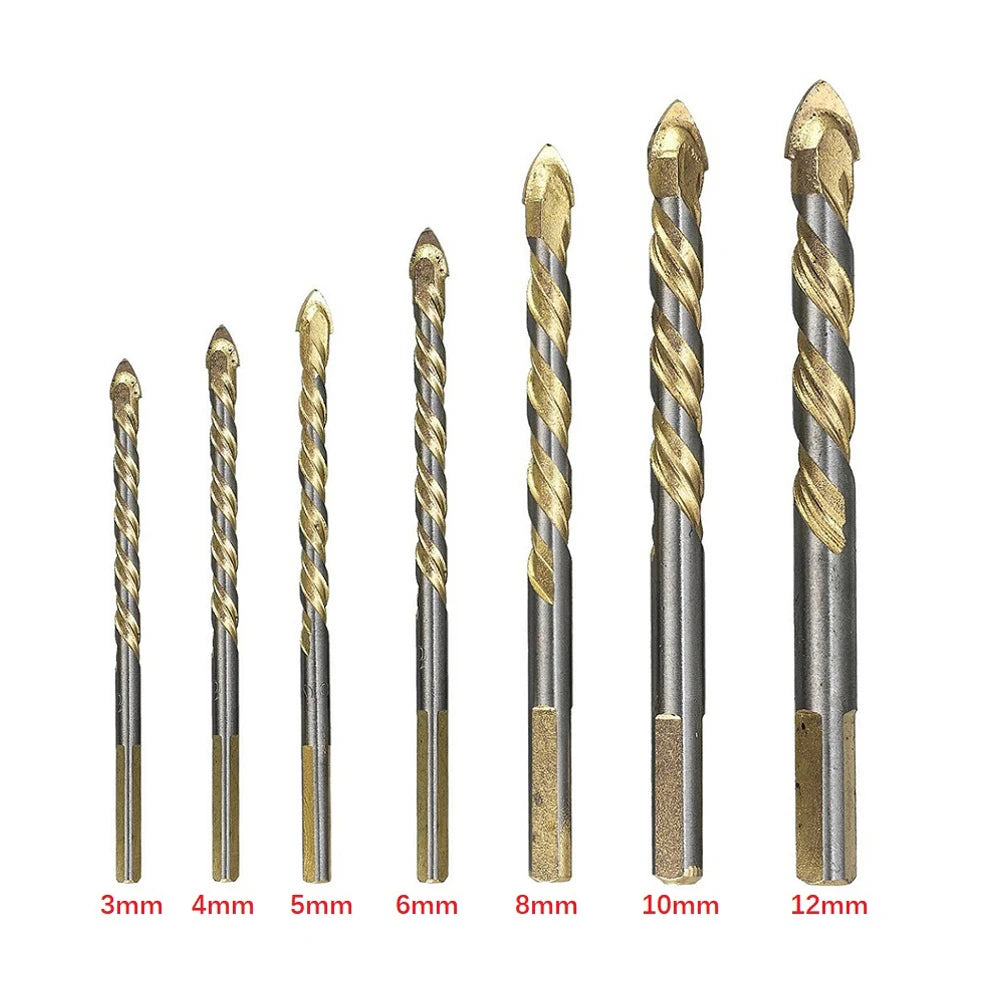 1Pc Triangle Drill Bit 3/4/5/6/8/10/12mm Tungsten Carbide For Porcelain Tile Concrete Brick Glass Punching Electric Drill Tools