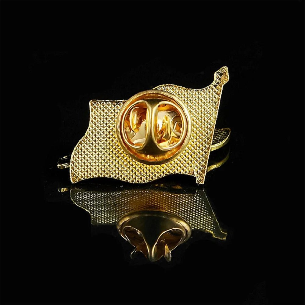 The Kingdom of Morocco National Flag Epoxy Lapel Pin Badge/Brooch For Official Suit Bag Hat Accessories