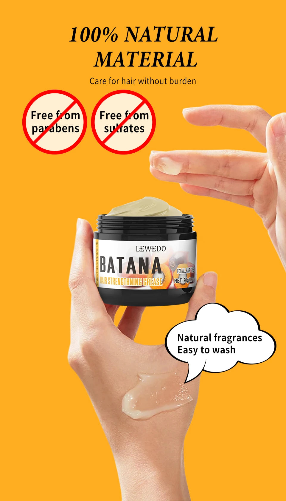 Batana Oil Africa Women Traction Alopecia Treatment Batana Hair Spray 100% Natural Hair Regrowth Hair Loss Crazy Fast Growth Oil