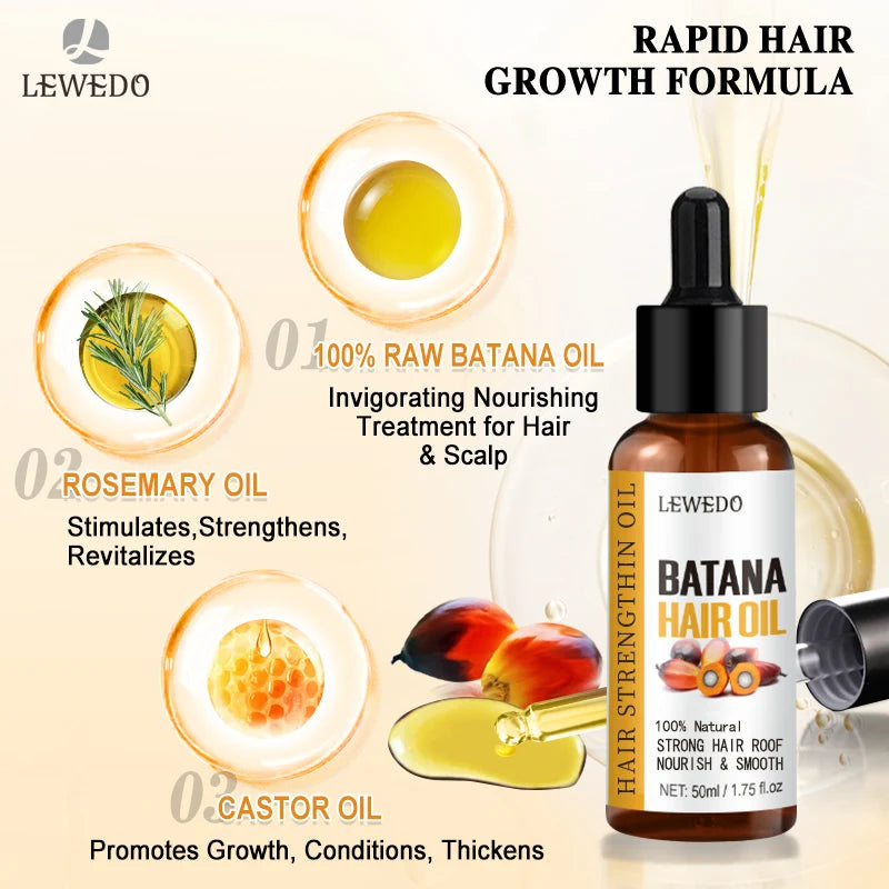 Batana Oil Africa Women Traction Alopecia Treatment Batana Hair Spray 100% Natural Hair Regrowth Hair Loss Crazy Fast Growth Oil