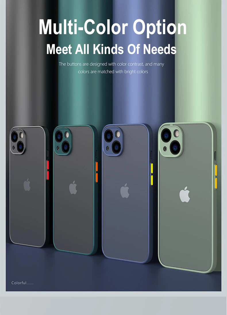 For iPhone 15 Plus Shockproof Armor Bumper Clear Phone Case iPhone 15 Pro iphone15 15Pro Max Bumper Soft Silicon Hard Cover Capa
