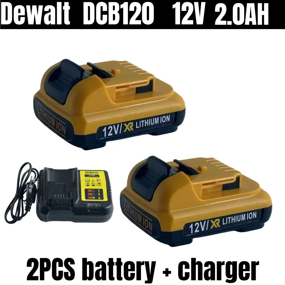 2.0Ah 12V Max Lithium Ion Battery Replacement Original DeWalt DCB120 DCB123 DCB122 DCB127 DCB124 DCB121 Rechargeable Batteries