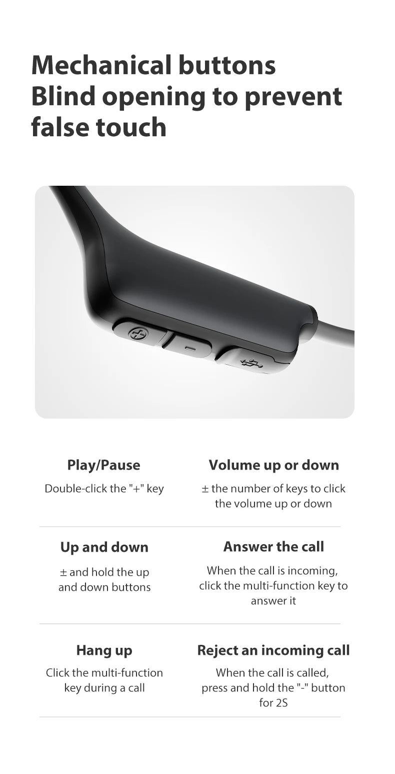 Sanag B22s Bone Conduction Earphone 16Hours Playtime IPX5 Waterproof Bluetooth5.3 Dynamic Spatial Sound Field Headphones