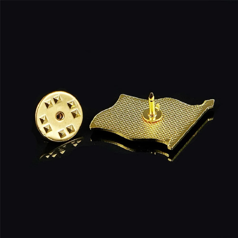The Kingdom of Morocco National Flag Epoxy Lapel Pin Badge/Brooch For Official Suit Bag Hat Accessories