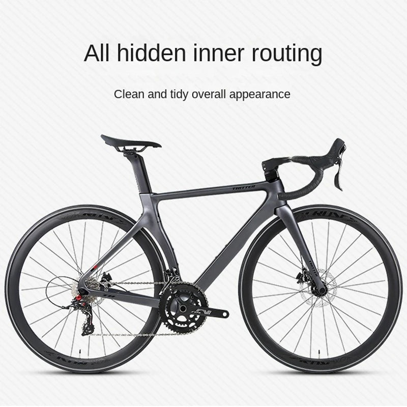 T8 carbon fiber road bike all-oil disc brakes gravel bike 22 speed Road Racing bicicleta aldult racing ultra-light City Bicycle