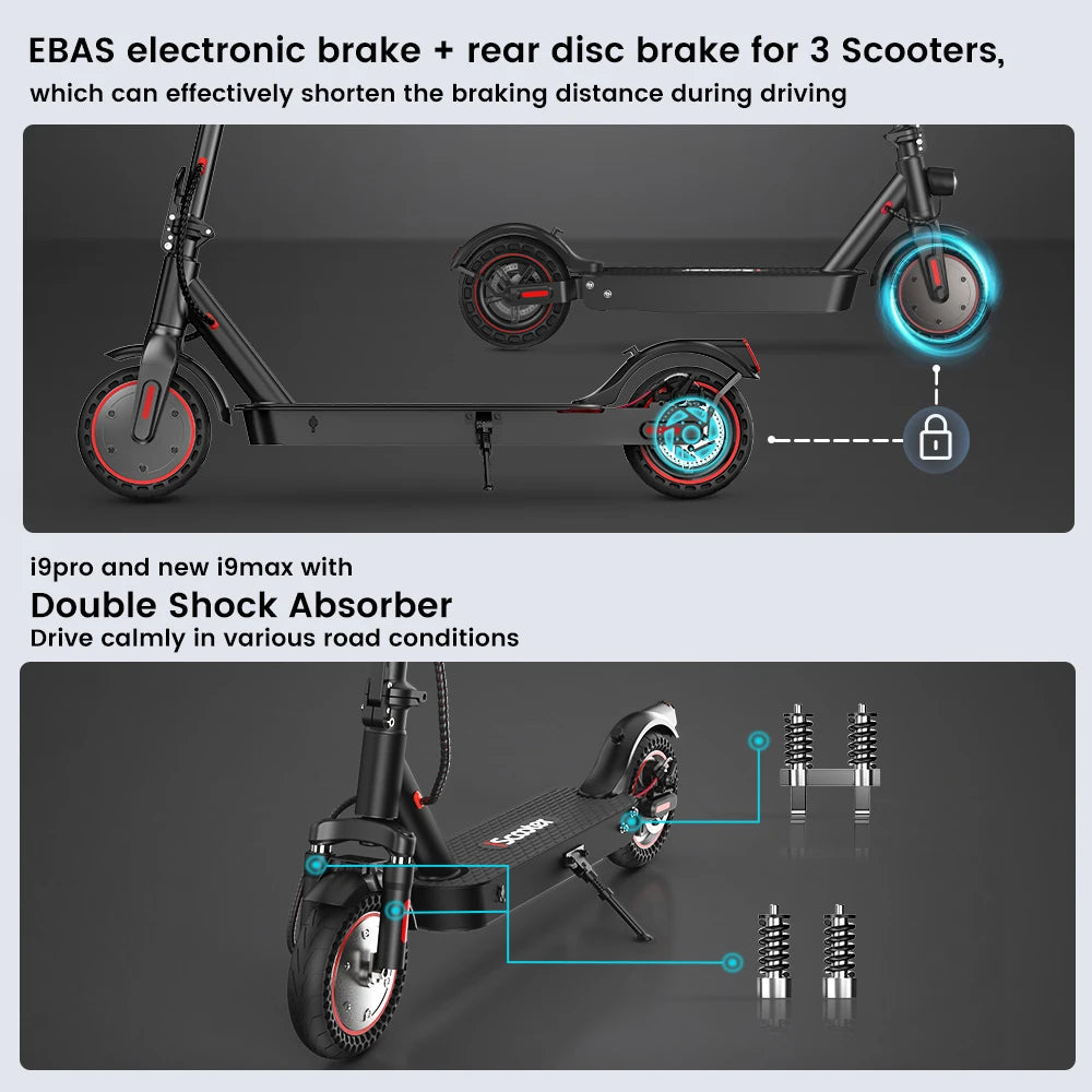 iScooter i9/i9Pro/i9Max Electric Scooter For Adults 30/35Km/h Electric Scooter 350/500W Adult Scooter Electric Kick Scooter