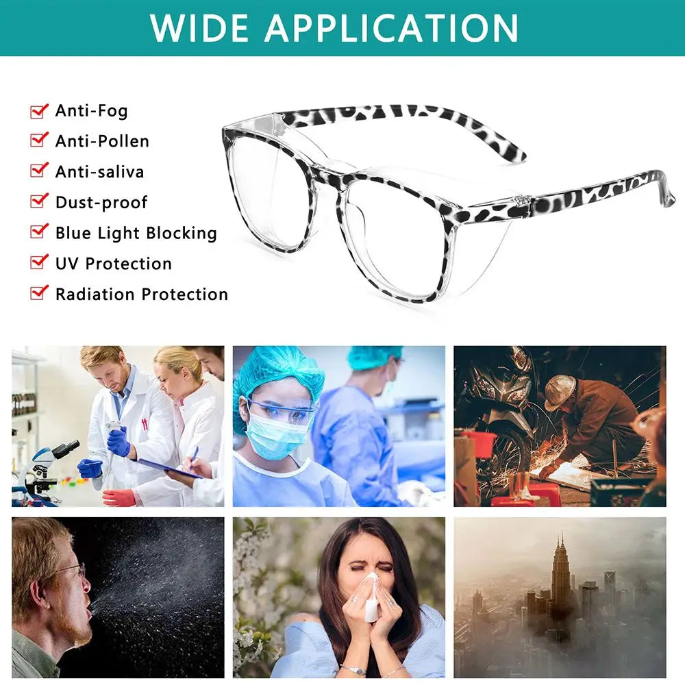 Safety Glasses Anti-fog Pollen GogglesBlue Light Blocking Glasses UV400 Protection Glasses Anti-saliva Dust-proof for Men Women