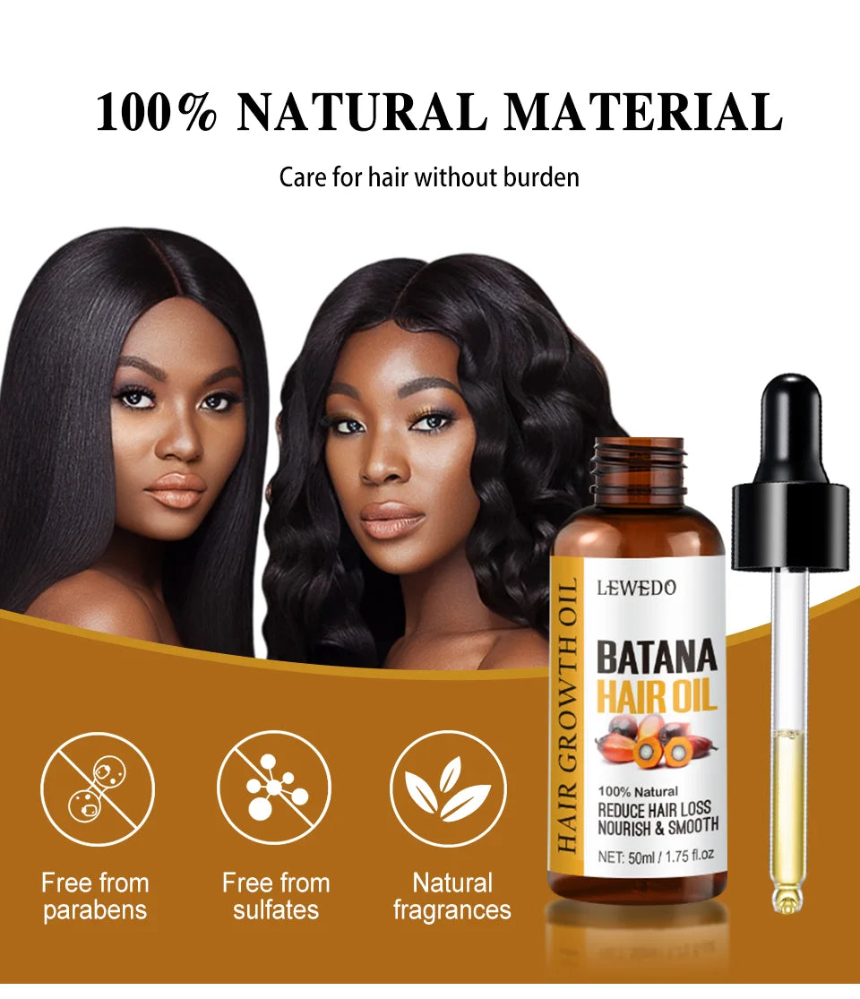 Batana Oil Africa Women Traction Alopecia Treatment Batana Hair Spray 100% Natural Hair Regrowth Hair Loss Crazy Fast Growth Oil