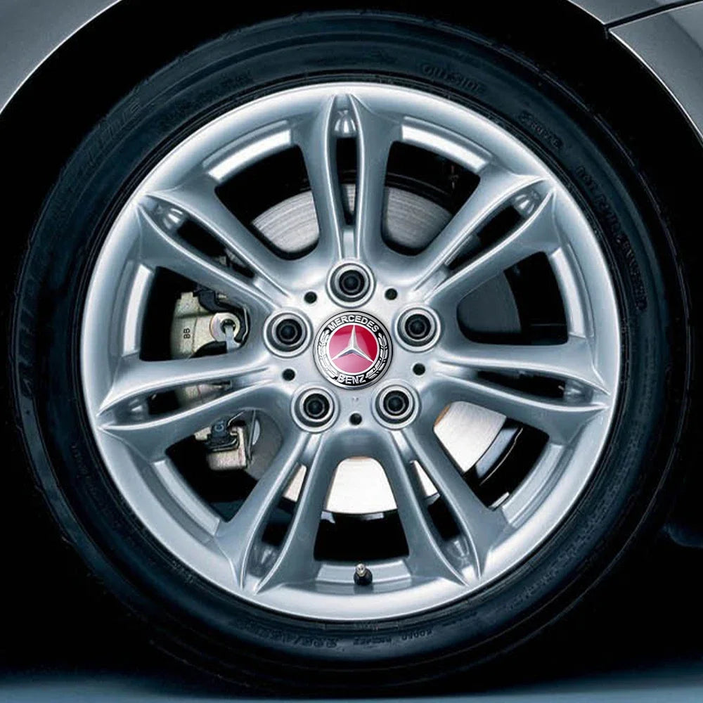 4Pcs 56mm Car Styling Wheel Hub Cap Stickera Car Refit Accessories for Mercedes Benz Amg W205 W211 W204 W212 W213 W203 W176 W221