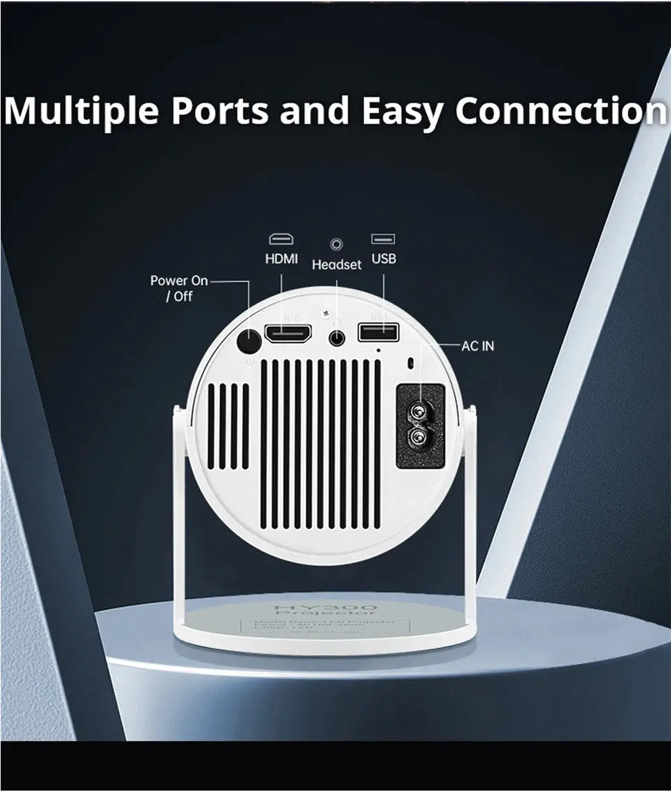 DITONG HY300 Plus HD Projector portatil 4K 1280x720P Android LED Video Home Theater Cinema Phone mini Proyector Movie HY300 pro