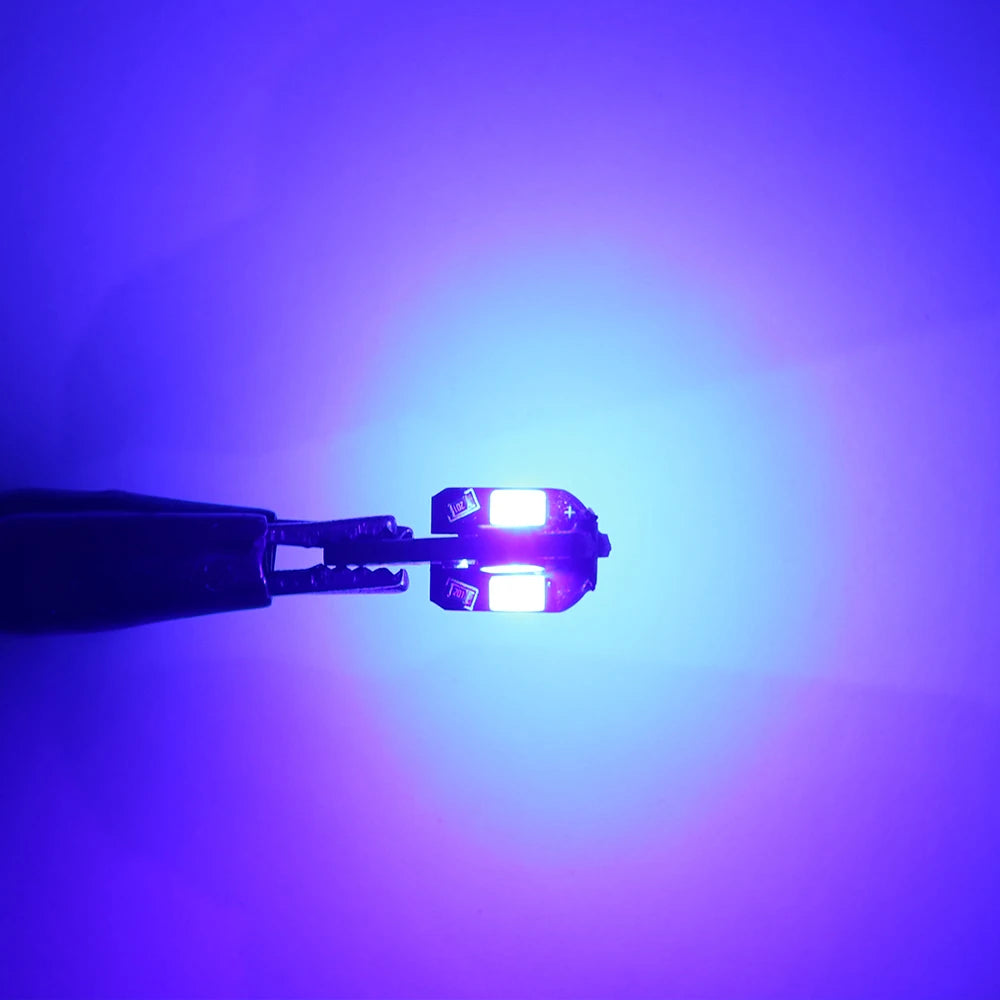 10x W5W T10 LED CANBUS No Error 5W5 12V 5W 600Lm Super Bright Car Interior Side Light 194 3030 SMD Auto Bulb White Amber Red