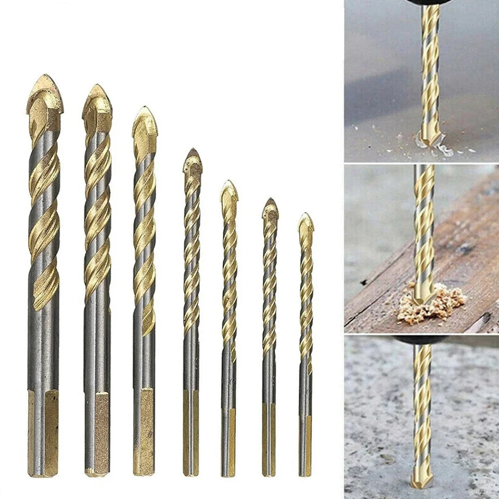 1Pc Triangle Drill Bit 3/4/5/6/8/10/12mm Tungsten Carbide For Porcelain Tile Concrete Brick Glass Punching Electric Drill Tools