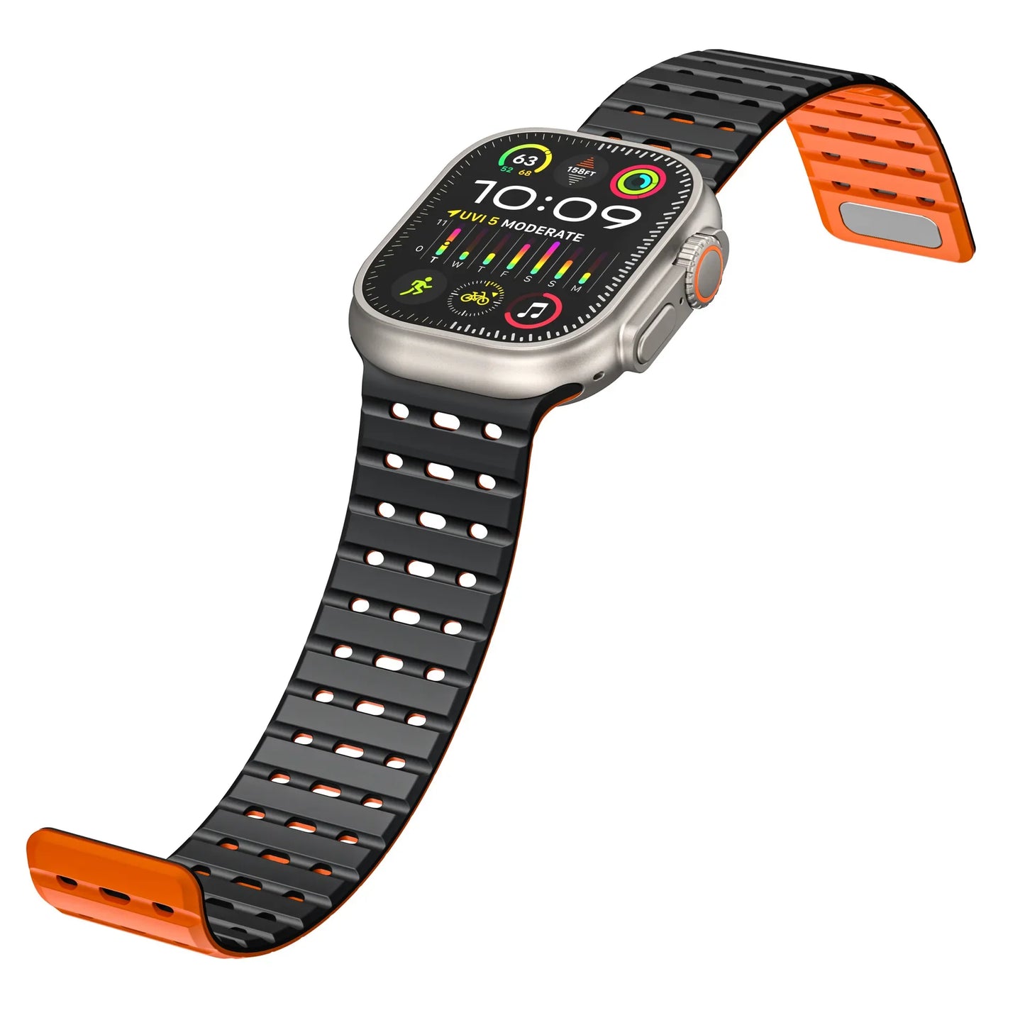 Magnetic Strap For Apple Watch Ultra 2 49mm 44mm 45mm 46mm 42mm Belt Silicone Bracelet iWatch Series 10 8 7 6 5 9 Se 40mm Bands
