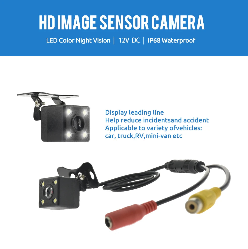 MJDOUD Car Rear view Camera with Mirror Monitor for Vehicle Parking Rearview Mirror Camera 4.3 Inch Screen Hd Reversing Camera