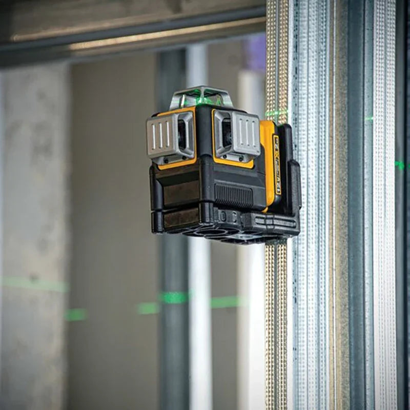 DEWALT DW089LG 1:1 Laser Level Self Levelling 12 Line 3 x 360 Green Beam Laser 12V Li-Ion Battery Lasers Outdoor