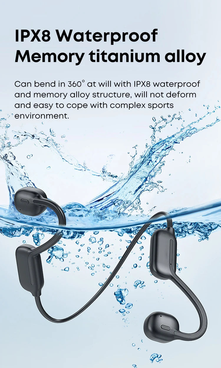 Xiaomi Bone Conduction Earphone IPX8 Wireless Open Headset Bluetooth 5.3 Swimming Bluetooth Headphones 32GB MP3 Sports Earbuds