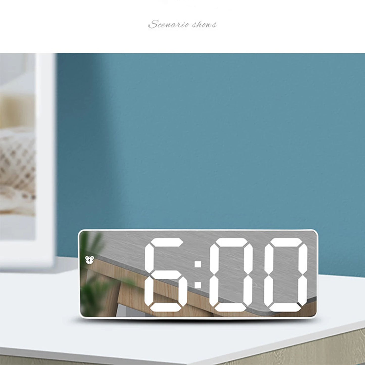 Wall-mounted Digital Wall Clock With Remote Control Large Wall Clocks Temp Date Week Display Power Off Dual Alarms Table Clock