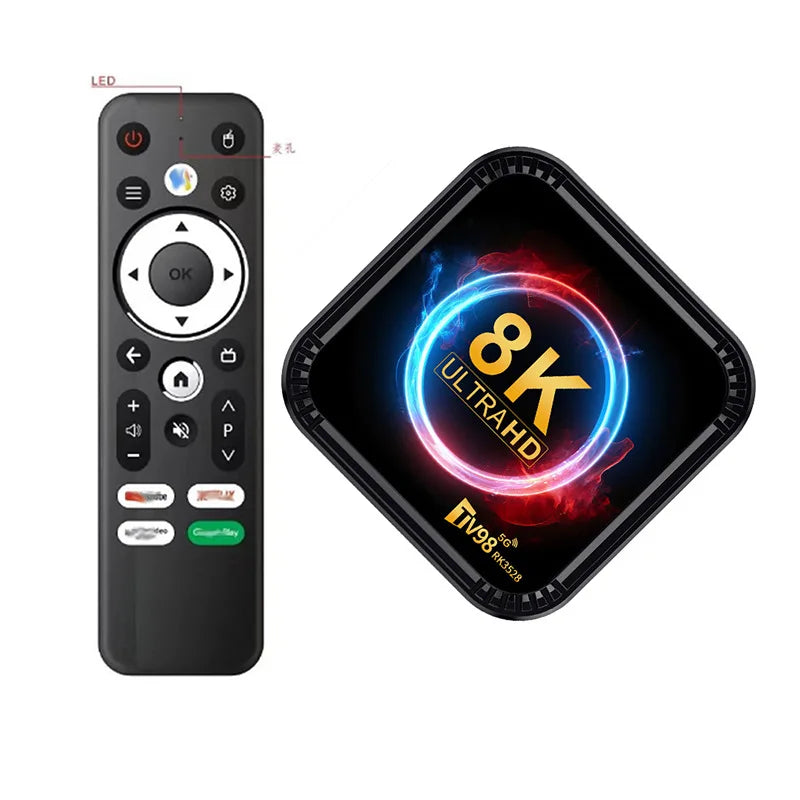Salange TV98 ATV Ultra HD 8K Smart TV Box Android13 RK3528 2GB16GB 4GB 32/64GB Dual Wifi BT5.0 2.4G&5G Media Player Set Top Box