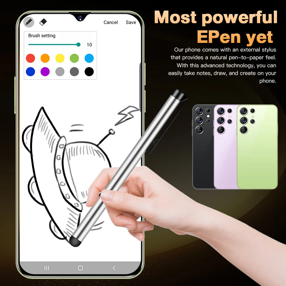 HOT 2025 new S25 Ultra original intelligent 5G dual card dual standby Android 14 system global version phones 7800mAh battery