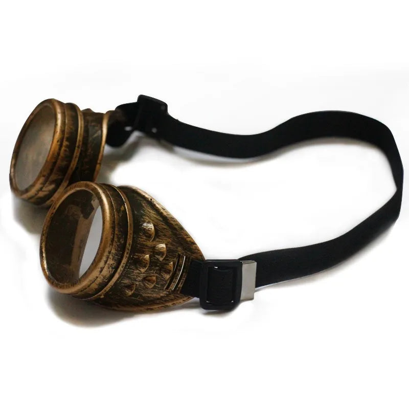 Kaleidoscope Rainbow Glasses Crystal Lenses Men Women Rivet Steampunk Goggles Cosplay Vintage Gothic Eyewear Motocross