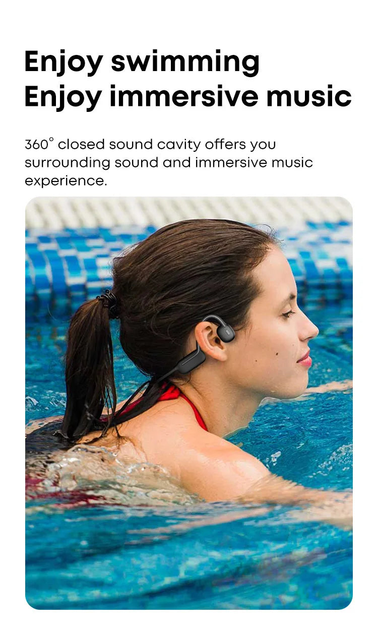 Xiaomi Bone Conduction Earphone IPX8 Wireless Open Headset Bluetooth 5.3 Swimming Bluetooth Headphones 32GB MP3 Sports Earbuds