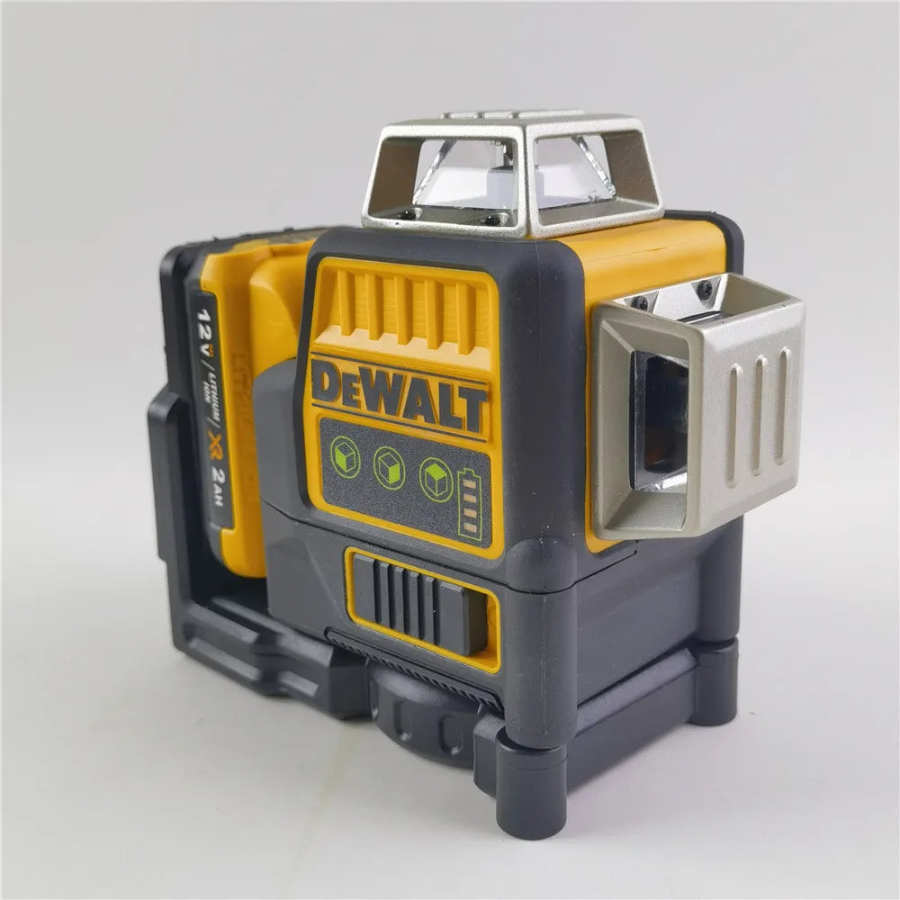 DEWALT DW089LG 1:1 Laser Level Self Levelling 12 Line 3 x 360 Green Beam Laser 12V Li-Ion Battery Lasers Outdoor