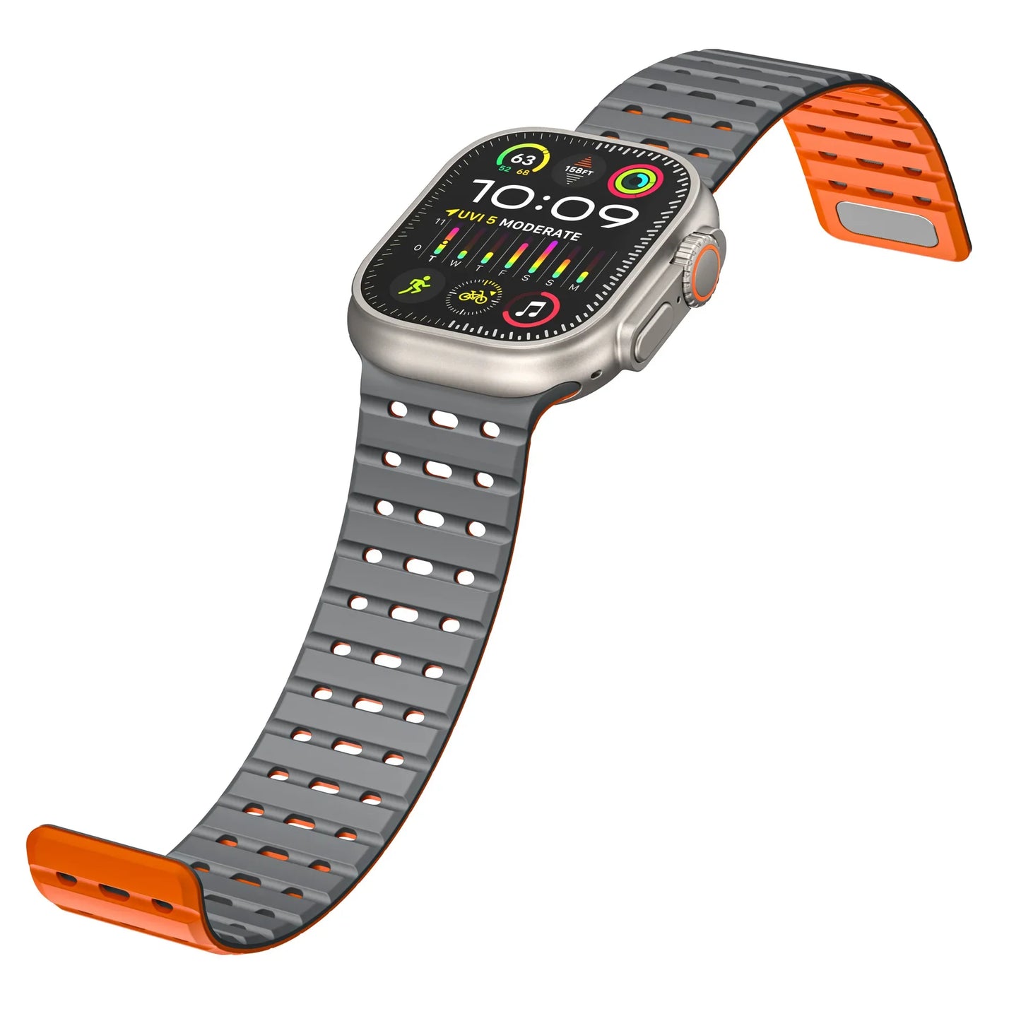 Magnetic Strap For Apple Watch Ultra 2 49mm 44mm 45mm 46mm 42mm Belt Silicone Bracelet iWatch Series 10 8 7 6 5 9 Se 40mm Bands