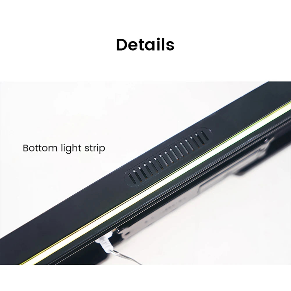 Digital Wall Clock LED Alarm Clock with Large Display Remote Control 9 Colored Ambient Lights Brightness Adjustable Clock