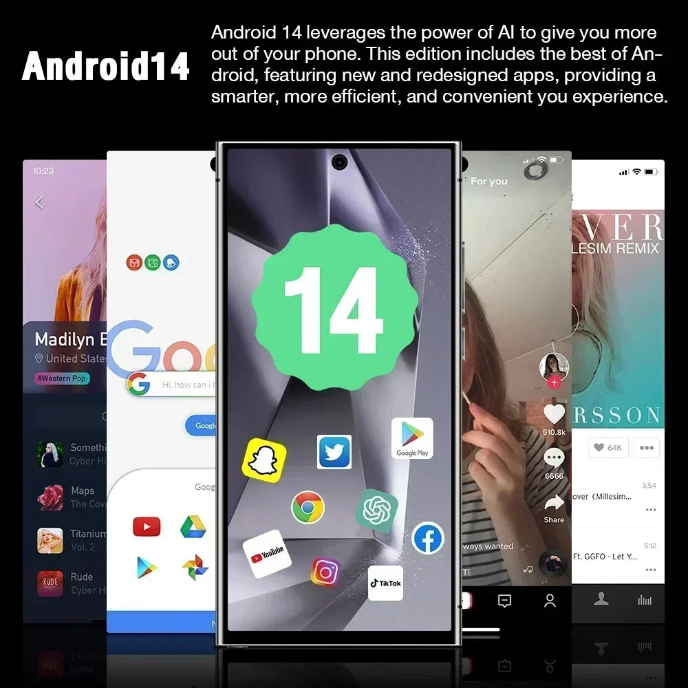 HOT 2025 new S25 Ultra original intelligent 5G dual card dual standby Android 14 system global version 8000mAh battery