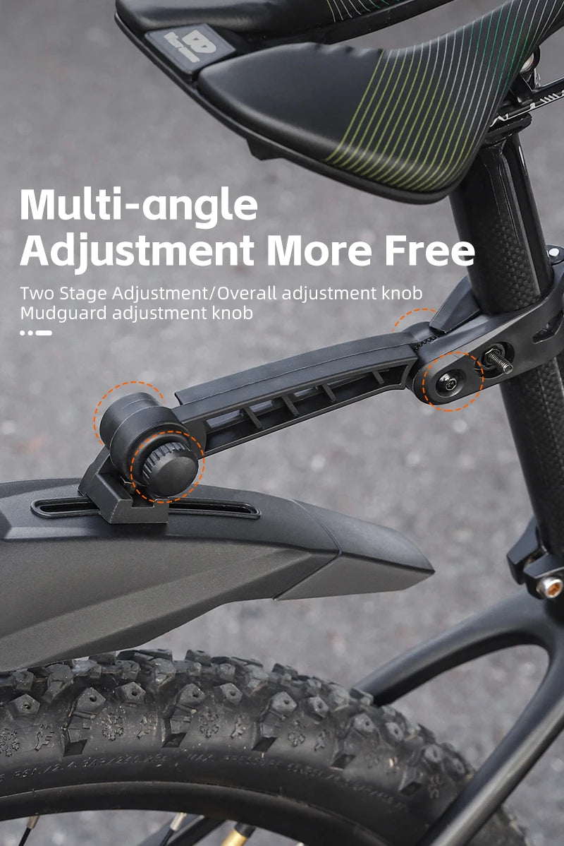 WEST BIKING Quick Release Bicycle Fender Adjustable Widen MTB Bike Mudguard For 26/27.5/29 In Mountain Bike Cycling Accessories