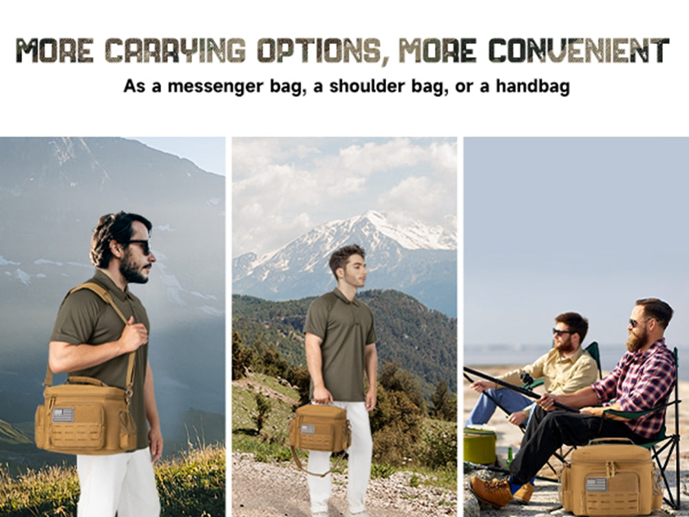 Tactical Lunch Bag for Men Outdoor Heavy Duty Lunch Box Work Leakproof Insulated Durable Thermal Cooler Bag Meal Camping Picnic