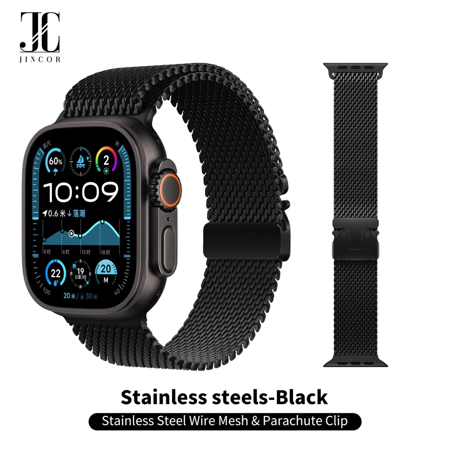 New Apple Watch Titanium Milanese Loop Strap For Apple Watch Ultra 2 Series 10 9 8 Bracelet High Quality Band 49MM 44MM 46 45MM