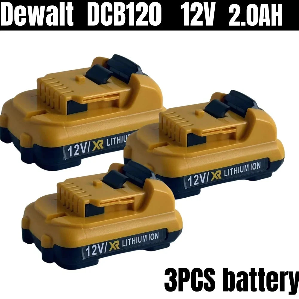 2.0Ah 12V Max Lithium Ion Battery Replacement Original DeWalt DCB120 DCB123 DCB122 DCB127 DCB124 DCB121 Rechargeable Batteries