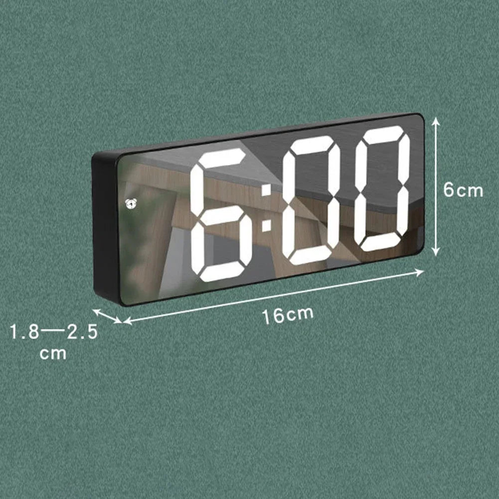 LED Screen Digital Alarm Clocks Living Room Home Table USB Cable User Manual 12/24Hr Bedside Desktop Dimmable