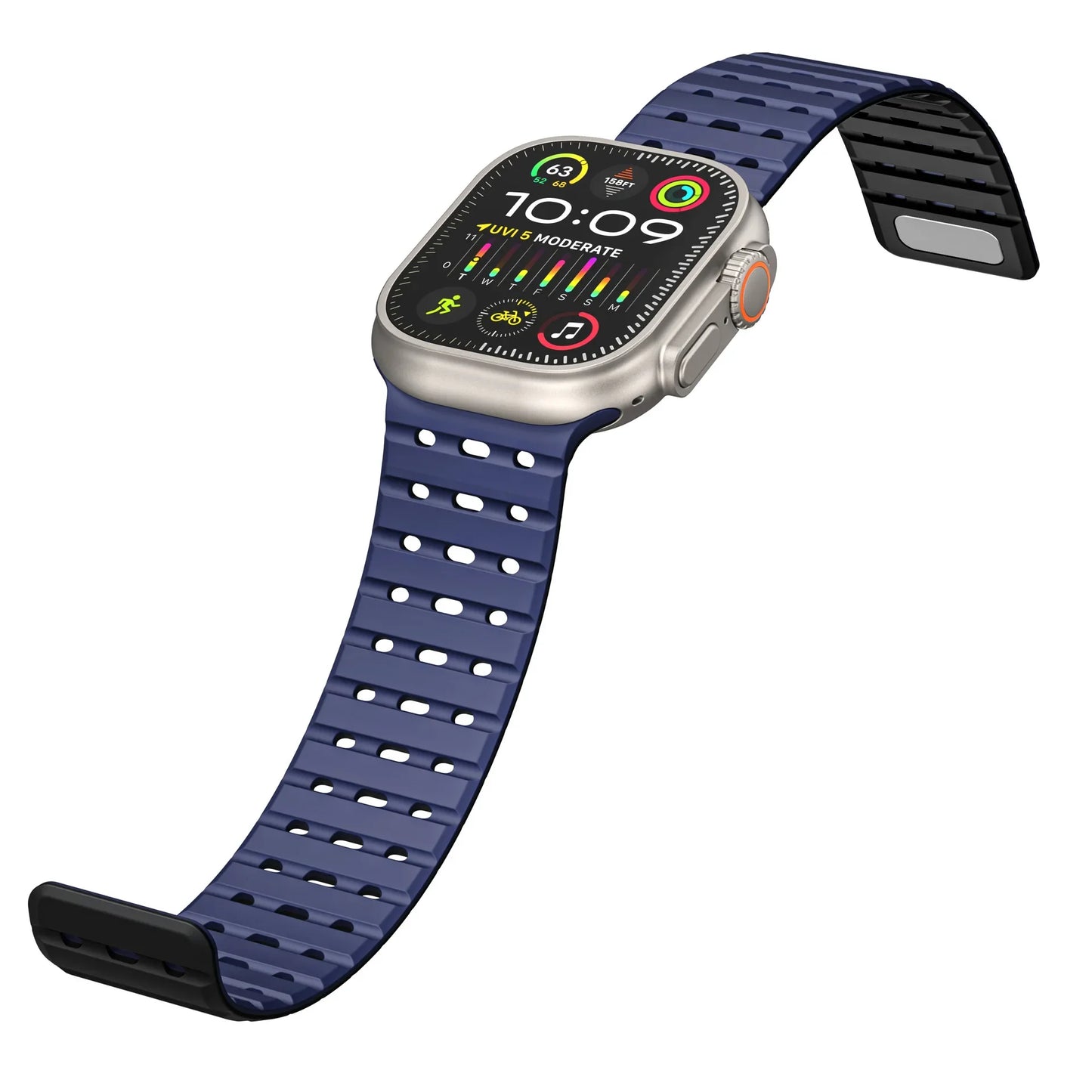 Magnetic Strap For Apple Watch Ultra 2 49mm 44mm 45mm 46mm 42mm Belt Silicone Bracelet iWatch Series 10 8 7 6 5 9 Se 40mm Bands