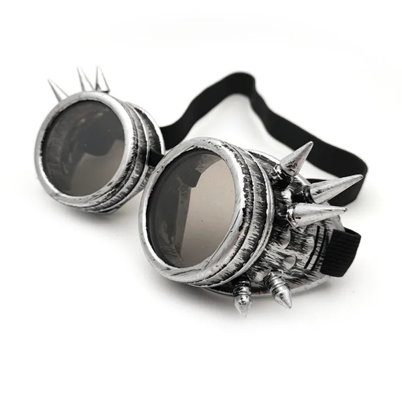 Kaleidoscope Rainbow Glasses Crystal Lenses Men Women Rivet Steampunk Goggles Cosplay Vintage Gothic Eyewear Motocross
