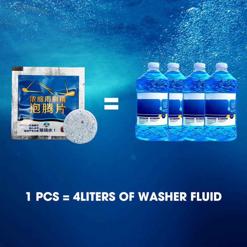 Car Windscreen Cleaner Effervescent Tablet Auto Window Solid Cleaning Automobile Glass Water Wiper Washing Tablets Dust Remover
