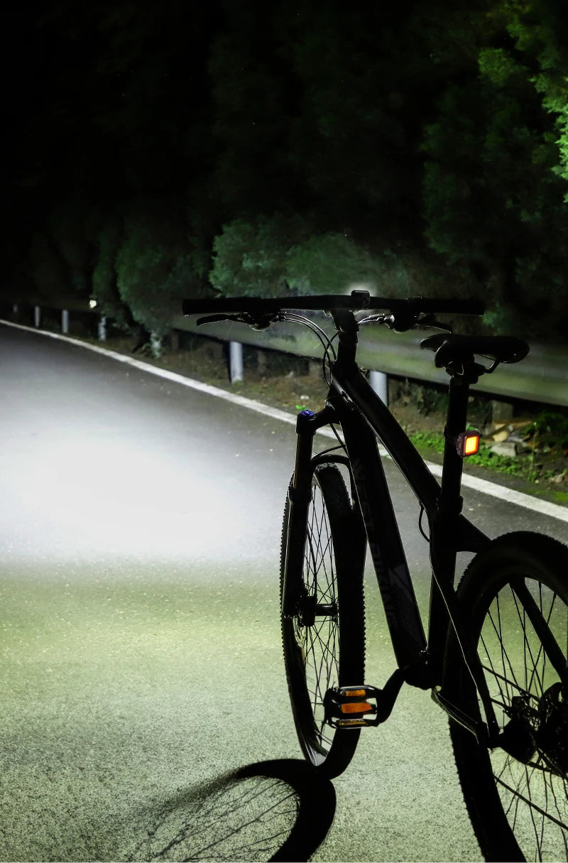 WEST BIKING Bike Light Cycling Bicycle Front Rear Light Type-C Charge Headlight Light Warning Taillight LED Lantern Bike Parts