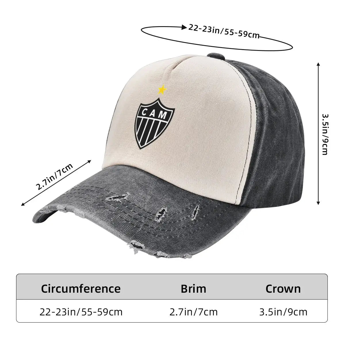Clube Atlético Mineiro Baseball Cap Hat Man Luxury Golf Hat black Boy Women's