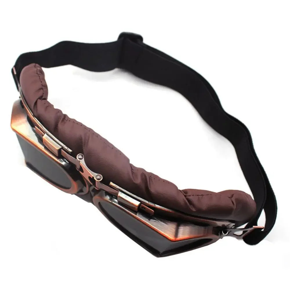 Pilot Retro Goggles Dustproof Lens Frame Motorcycle Glasses Cruiser Scooter Snowboard Protective Gears Eye Protection Sunglasses