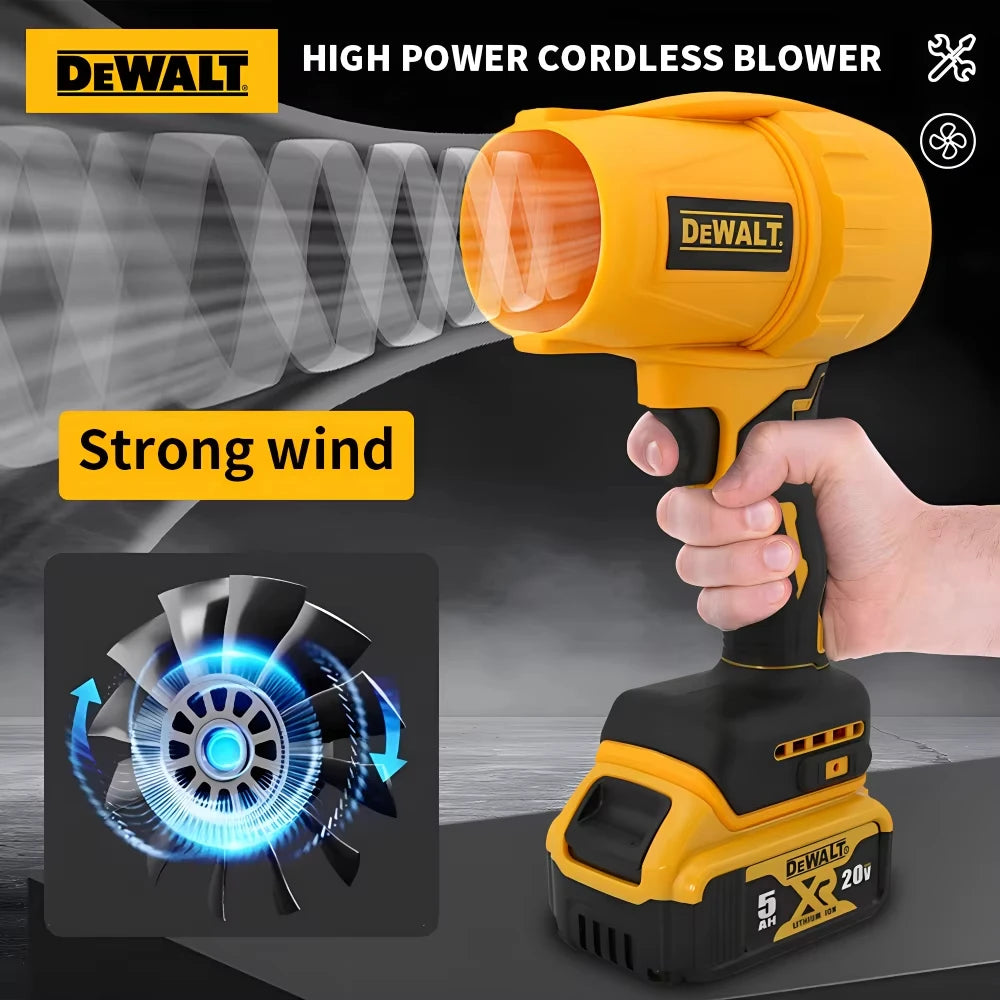 Dewalt Brushless Air Blower 30000RPM Cordless Turbo Fan Handheld Violent Fan Dryer 20V Rechargeable Dust Blowing Tool