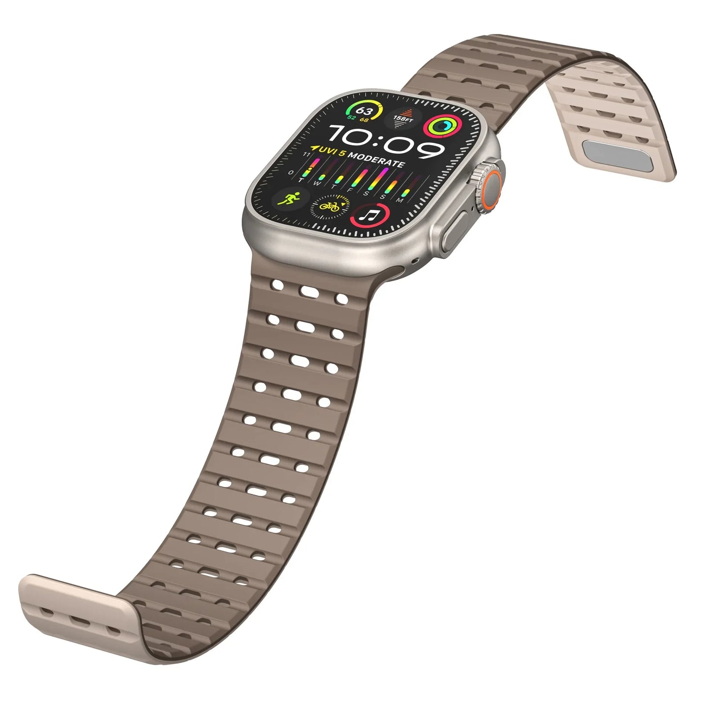 Magnetic Strap For Apple Watch Ultra 2 49mm 44mm 45mm 46mm 42mm Belt Silicone Bracelet iWatch Series 10 8 7 6 5 9 Se 40mm Bands